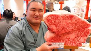 The Worlds Strongest and Heaviest Sumo Wrestlers EAT Japanese BBQ [upl. by Tullus]