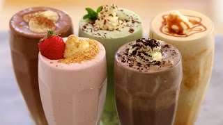 5 Homemade Ice Cream Milkshake Recipes [upl. by Anerac]