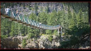 033 MT Kootenai National Forest Falls Swinging Bridge Yaak Falls Campground [upl. by Florella749]