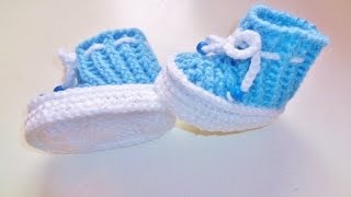 Babyboots häkeln  Babyschuhe  crochet  Boots  Schuhe  Baby  Babysocke  Winter [upl. by Adnana]