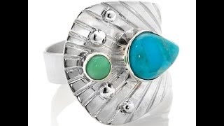 Jay King Kingman Turquise and Chrysoprase Ring [upl. by Ozzy404]