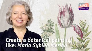 Watercolor Tutorial  How to create a botanical painting  Rijksmuseum [upl. by Rillings247]