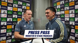 Press Pass  Munster v Stade Français [upl. by Racklin]