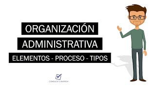 ¿Qué es Organización Administrativa  Concepto Elementos Procesos y Tipos [upl. by Aramoiz]