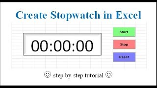 Create Stopwatch in Excel [upl. by Pillihp]