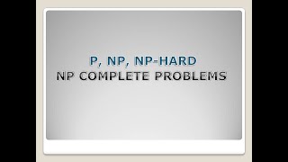 P NP and NP complete problems [upl. by Cristin844]