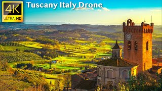 Tuscany  4K UHD Drone Video  Beautiful Places in Tuscany Italy in 4K Drone Tour  relaxing music [upl. by Elleirda]