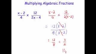 Multiplying Algebraic Fractions [upl. by Atiniv]