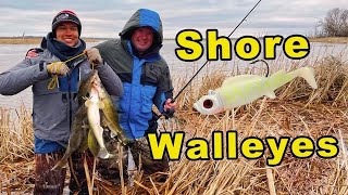 Shore Fishing Walleye [upl. by O'Donnell]