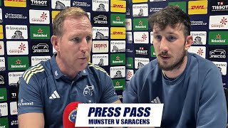 Press Pass  Munster v Saracens [upl. by Annoved]