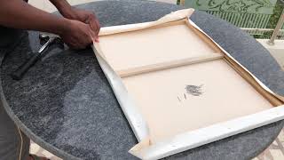 How To Make Canvas Frame [upl. by Artnoed]