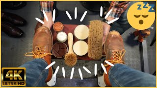 Old Boot Restoration  Angelo Shoe Shine ASMR [upl. by Ariada]