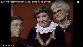 CLAUDETTE COLBERT quotquotHONOREEquot  12th KENNEDY CENTER HONORS 1989 [upl. by Auohp]