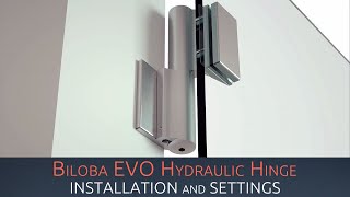 Biloba Evo Hydraulic Glass Door Closer Hinges Installation and Settings [upl. by Ecirtahs869]