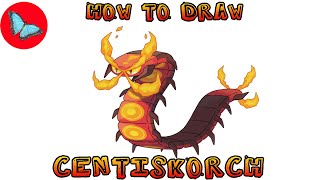 How To Draw Pokemon  Centiskorch  Drawing Animals [upl. by Celestine]