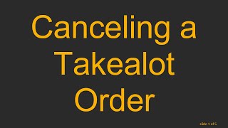 Canceling a Takealot Order [upl. by Kciredorb]