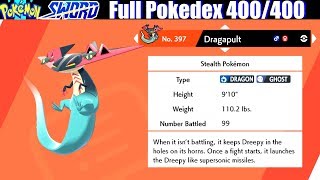 Pokemon Sword amp Shield  Full Pokedex  All 400 Pokemon [upl. by Annora]