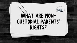 What Are the NonCustodial Parents Rights [upl. by Flip373]