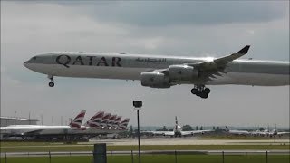 Afternoon Arrivals at London Heathrow Airport LHR  010714 [upl. by Ettevets]