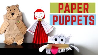 How to make Paper Puppets  Easy Puppet Making Ideas  Craft  DIY [upl. by Tolkan]