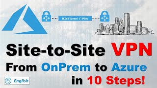 How to setup Site to Site S2S VPN from local OnPrem to Azure Cloud in 10 steps [upl. by Putnem923]