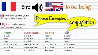 FRENCH VOCABULARY  The 200 Most Common French Verbs Audio  Phrase Examples [upl. by Cheke]