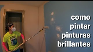 como pintar paredes con pintura satinada tipsdepintura [upl. by Noremac]