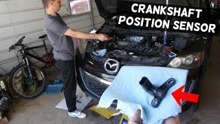 CRANKSHAFT POSITION SENSOR REPLACEMENT REMOVAL MAZDA CX7 CX7 MAZDASPEED 3 SPEED 6 23 DISI MZR [upl. by Ballinger]