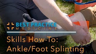 NREMT Practical Skills HowTo Extremity Splinting  Ankle [upl. by Sethrida]