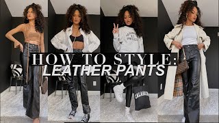 HOW TO STYLE LEATHER PANTS  FLARE LEGGINGS amp SPLIT HEM  STREET STYLE FOR WOMEN [upl. by O'Donnell]