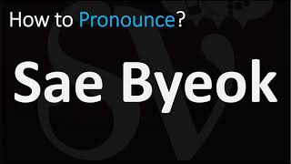 How to Pronounce Sae Byeok SQUID GAME [upl. by Kciredorb74]