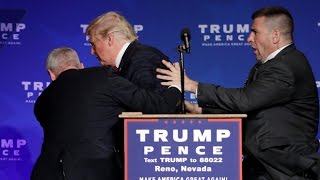 Donald Trump rushed off stage during rally in Nevada [upl. by Atteiram]