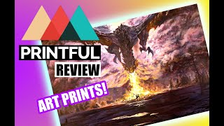 Printful Art Print Poster 2021 Review and Unboxing [upl. by Larrie]