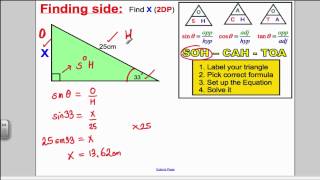 Trigonometry SOHCAHTOA GCSE Higher Maths [upl. by Janyte]