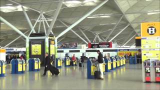 London Stansted Airport check in and departures area [upl. by Chrysler]