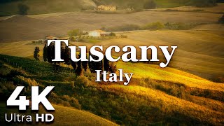 Tuscany Aerial Italy in 4K Ultra HD  Scenic Relaxation  4K Video  Relaxing Music  Earth Spirit [upl. by Ecyt]