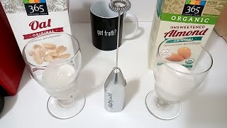 Oat Milk vs Almond Milk part 2 Frothing Test [upl. by Bruckner471]