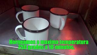 Preparando una taza enlozada o metálica para sublimar [upl. by Cirdnek]