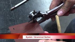 How to Install Eyelets  Small Grommets in Leather [upl. by Yeltnarb531]