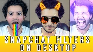 NEW Snapchat quotSnap Camquot  How to Use Snapchat Filters on Desktop Computer SnapCam Update 2018 [upl. by Eilrebmik]