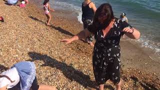 Getting Wet On Worthing Beach [upl. by Orgell]