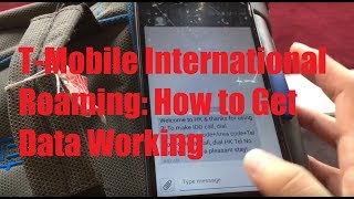 TMobile International Roaming How to Get Data Working [upl. by Licec]