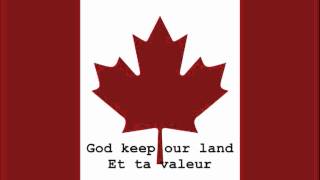 National Anthem of Canada Instrumental with lyrics [upl. by Nyrb]