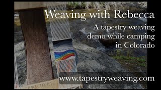 Tapestry weaving demonstration on a little loom [upl. by Lleynod]