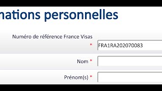 rendez vous visa France Numéro de référence France Visas [upl. by Tonya]