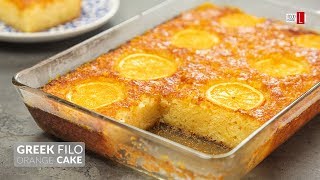 Greek Orange Filo Cake  Portokalopita  Greek Desserts  Food Channel L Recipes [upl. by Papotto867]