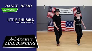 LITTLE RHUMBA  Line Dance Demo amp Walk Through [upl. by Ellehcsor]