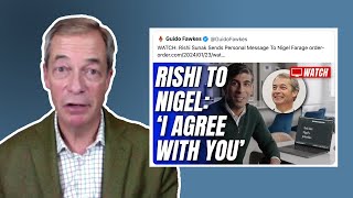 Farage reacts to personal message from Sunak [upl. by Flin]