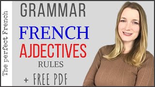 French Adjectives  Grammar  Rules  Feminine Masculine  French grammar for beginners [upl. by Danyette]