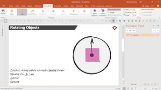 Rotating Objects Like Clocks Advanced PowerPoint Tutorial [upl. by Nodnab251]